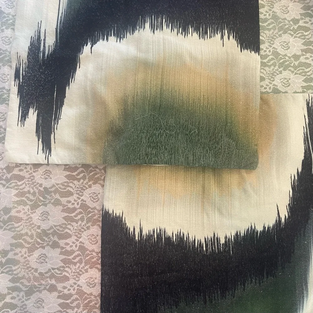 West Elm Two Pillow cover’s Beige,Blue,Green